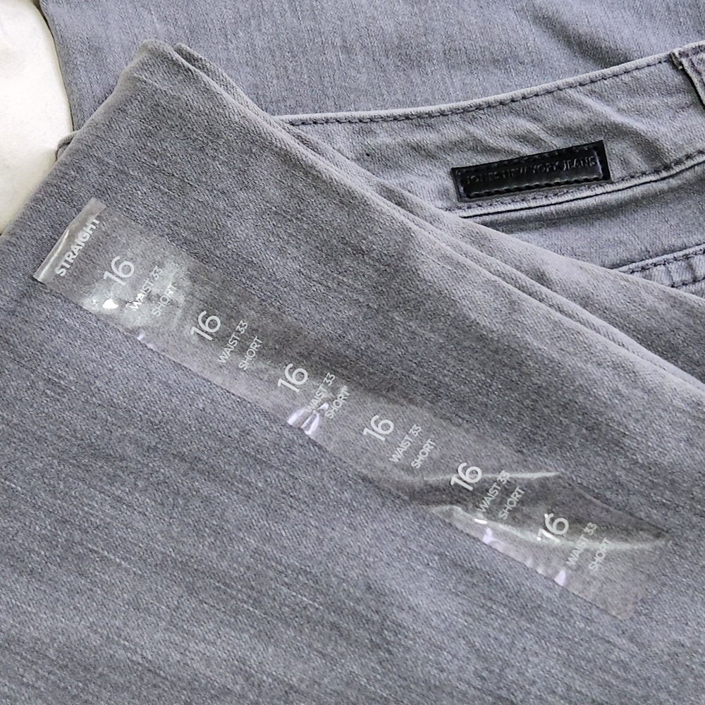 NWT Jones New York Grey Jeans Size 16